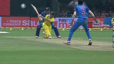 IND vs AUS 2017, 4th ODI: David Warner Six