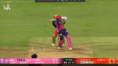 IPL 2025 M42: RCB vs RR - Dhruv Jurel Six