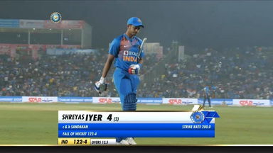 IND vs SL 2020, 3rd T20I: Shreyas Iyer Wicket