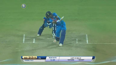 IND vs SL 2017, 2nd T20I: KL Rahul Six