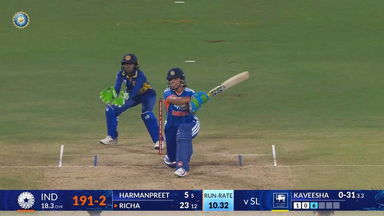 IND-W vs SL-W 2025, 4th T20I: Richa Ghosh Six