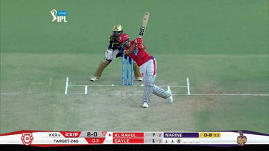 M44: KXIP vs KKR –  KL Rahul Six