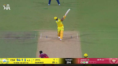 IPL 2026 M53: CSK vs LSG - Urvil Patel Six