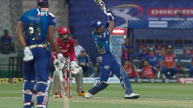 M13: KXIP vs MI – Hardik Pandya Six