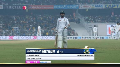 IND vs BAN 2019, 2nd Test, Day 2: Mohammad Mithun Wicket