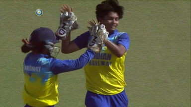 Meghna Singh's double-wicket over