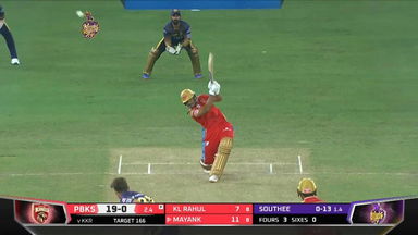 M45: KKR vs PBKS – Mayank Agarwal Six