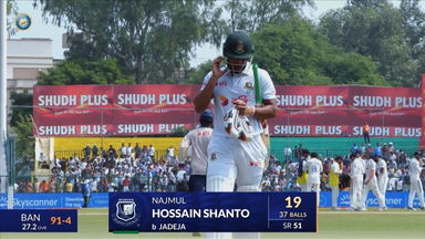IND vs BAN 2024, 2ND Test: Najmul Hossain Shanto Wicket