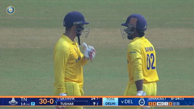 SMAT 2025, Delhi vs Tamil Nadu: 4,4,4,4: Amith Sathvik and Tushar Raheja on the charge early
