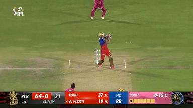 M19: RR vs RCB – Faf Du Plessis Six