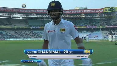 IND vs SL 2017, 1st Test Day 5: Dinesh Chandimal Wicket