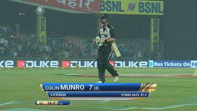 IND vs NZ 2017, 1st T20I: Colin Munro Wicket