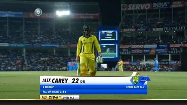 IND vs AUS 2019, 2nd ODI: Alex Carey Wicket