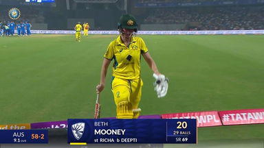 IND-W vs AUS-W 2023-24, 2nd T20I: Beth Mooney Wicket