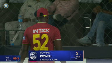 IND vs WI 2026, 3rd T20I: Rovman Powell Wicket