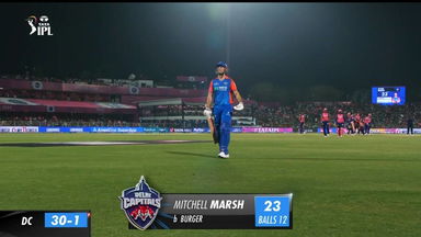 M09: RR vs DC – Mitchell Marsh Wicket