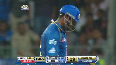 M22: MI vs KXIP–  Kieron Pollard Six