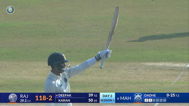 Ranji Trophy 2023/24, Rajasthan vs Maharashtra: Karan Lamba stabilises the inning with 53(74)