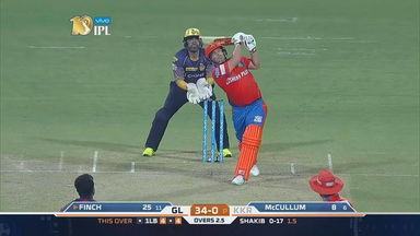 M23: KKR vs GL – Aaron Finch Six