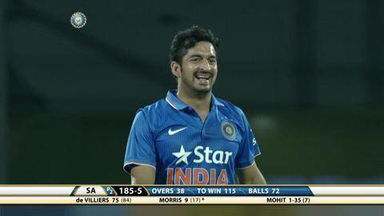 4TH ODI: IND vs SA – Chris Morris Wicket