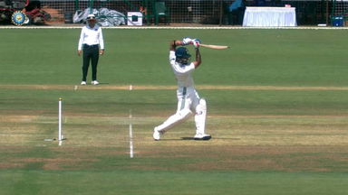 DULEEP TROPHY 2024, India A vs India D: Cracking Shot! Riyan Parag's lovely loft for six