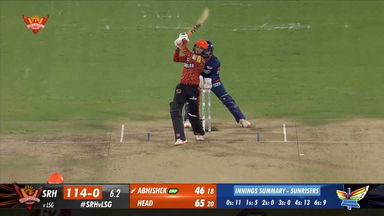 M57: SRH vs LSG  – Abhishek Sharma Six