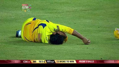M14: CSK vs MI – Pollard c Raina b Jadeja
