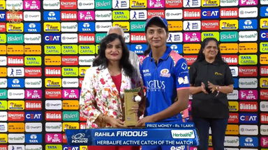 Herbalife Active Catch of the Match: Match 16, Royal Challengers Bengaluru vs Mumbai Indians, WPL 2026: Rahila Firdous