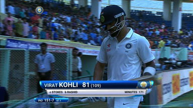 IND vs ENG 2016 - 2nd Test, day 4 : Virat Kohli Wicket
