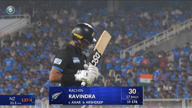 IND vs NZ 2026, 5th T20I: Rachin Ravindra Wicket
