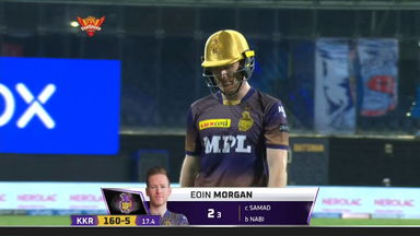 M03: SRH vs KKR –  Eoin Morgan Wicket