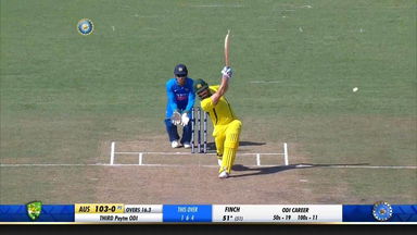 IND vs AUS 2019, 3rd ODI: Aaron Finch Six