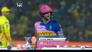 M25: RR vs CSK – Steve Smith Wicket