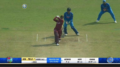 IND vs WI 2018, 3rd ODI: Shimron Hetmyer Six