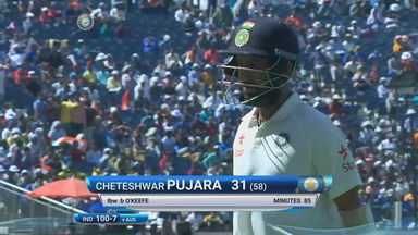 IND vs AUS 2017 - 1st Test Day 3 : C Pujara Wicket