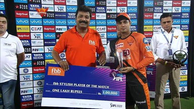 M04: SRH vs RR – fbb Stylish player of the match – Siddarth Kaul