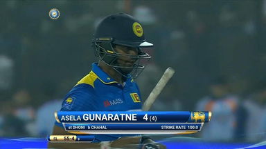 IND vs SL 2017, 1st T20I: Asela Gunaratne Wicket