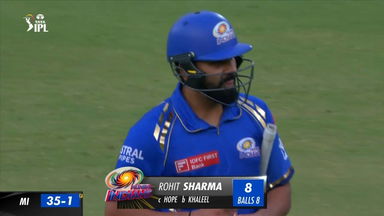 M43: DC vs MI – Rohit Sharma Wicket
