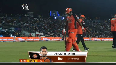 M61: KKR vs SRH – Rahul Tripathi Wicket