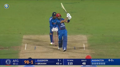IND vs AFG 2024, 3RD T20I: Ibrahim Zadran Six