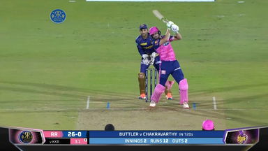M30: RR vs KKR – Jos Buttler Six