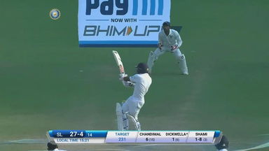 IND vs SL 2017, 1st Test Day 5: Niroshan Dickwella Six