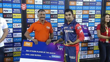 M02: KXIP vs DD – fbb Stylish player of the match – Gautam Gambhir