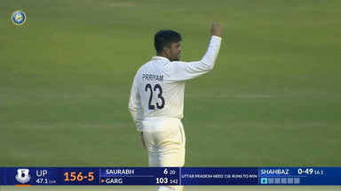 Ranji Trophy 2024/25, Uttar Pradesh vs Bengal: Priyam Garg's crucial knock of 105*