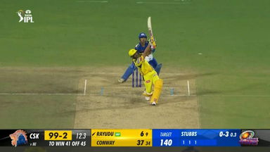 M49: CSK vs MI –  Ambati Rayudu  Six
