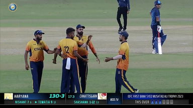 SMAT 2023, Chhattisgarh vs Haryana: Fall of Wickets