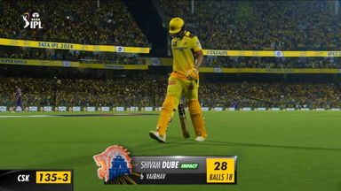 M22: CSK vs KKR – Shivam Dube Wicket