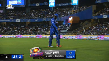 M55: MI vs SRH  – Naman Dhir Wicket
