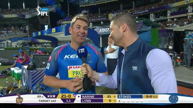 M49: KKR vs RR – Shane Warne Interview