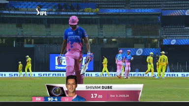 M12: CSK vs RR   – Shivam Dube Wicket